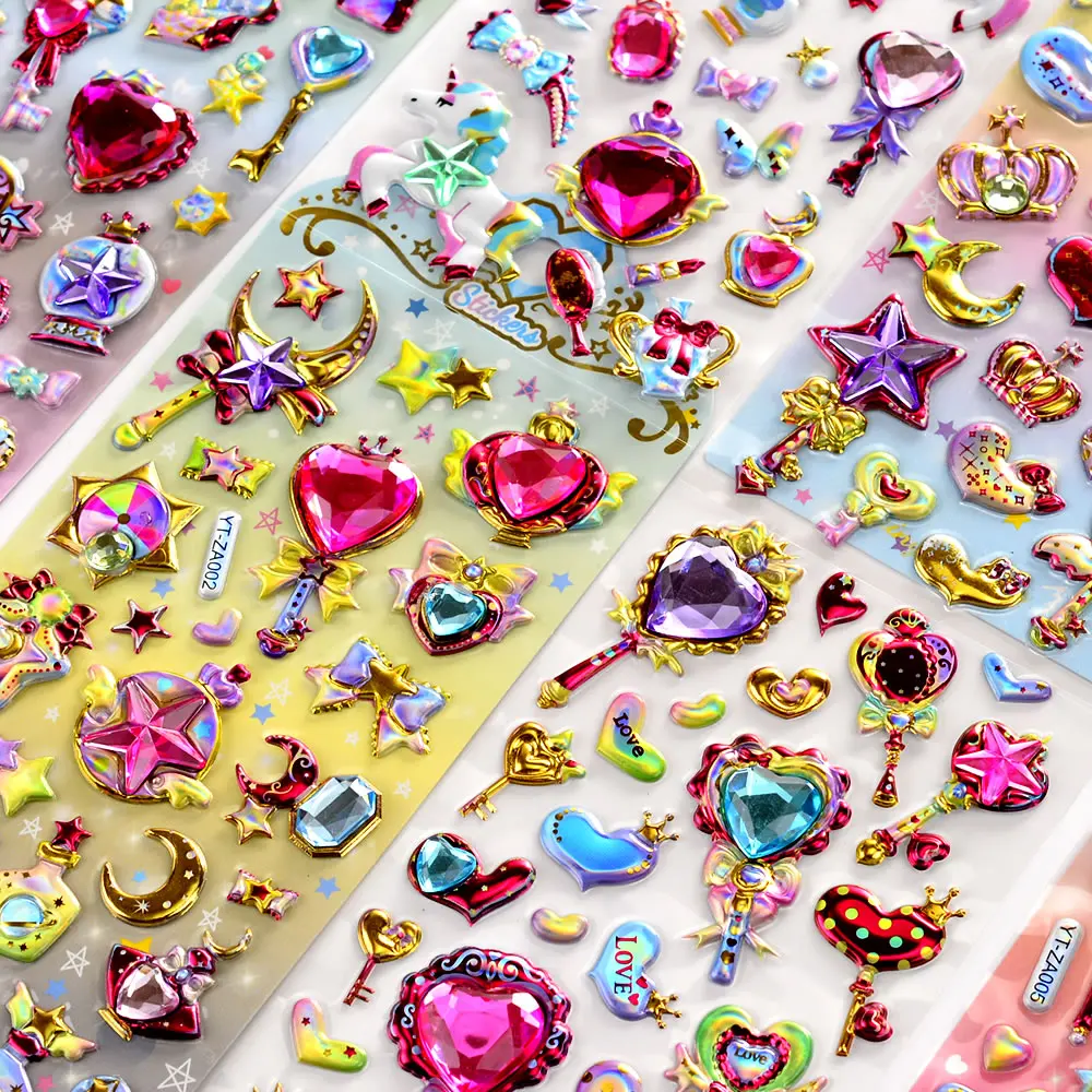 1 ピース/1 ロットかわいい文房具ステッカー宝石とダイヤモンドジャンクジャーナリング装飾モバイルスクラップブッキング用ステッカー
