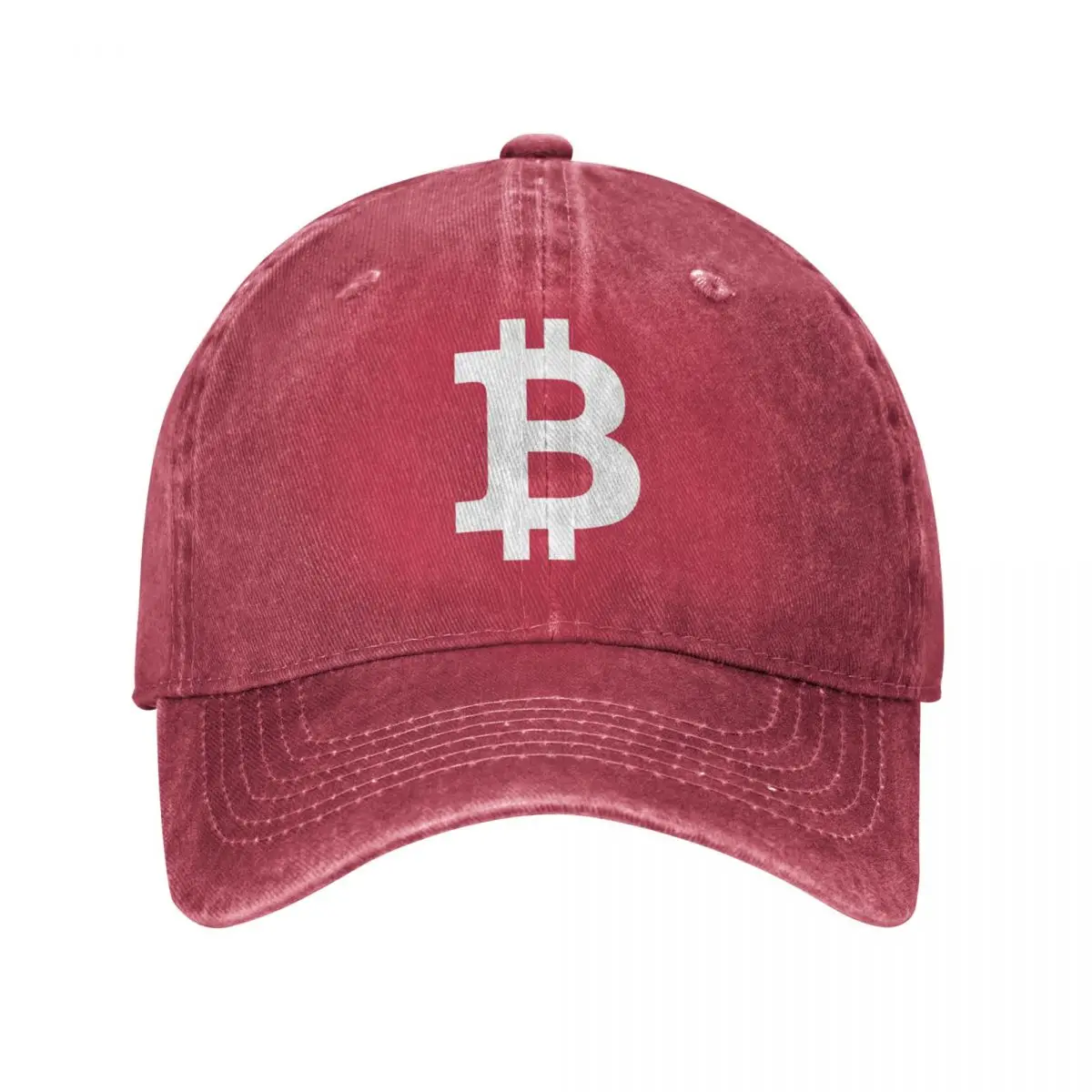 Orange Bitcoin Logo Men Women Baseball Caps Distressed Denim Washed Hats Cap Retro Outdoor Workouts Headwear