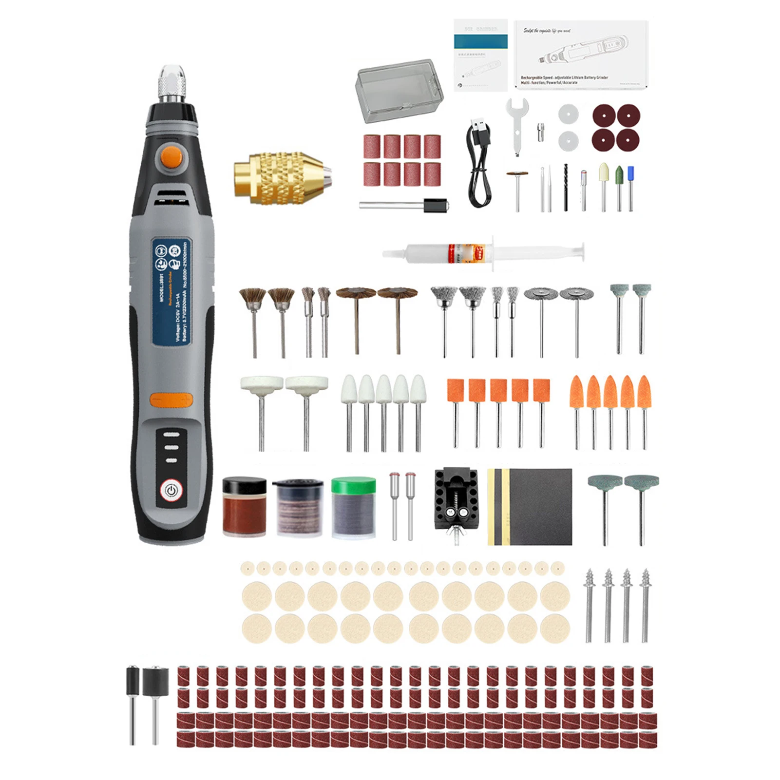 

3 Speed Mini Wireless Drill Set USB Cordless Rotary Tools DIY 35W Drill Engraving Pen Electric Polishing Set 8500r-21000r/min