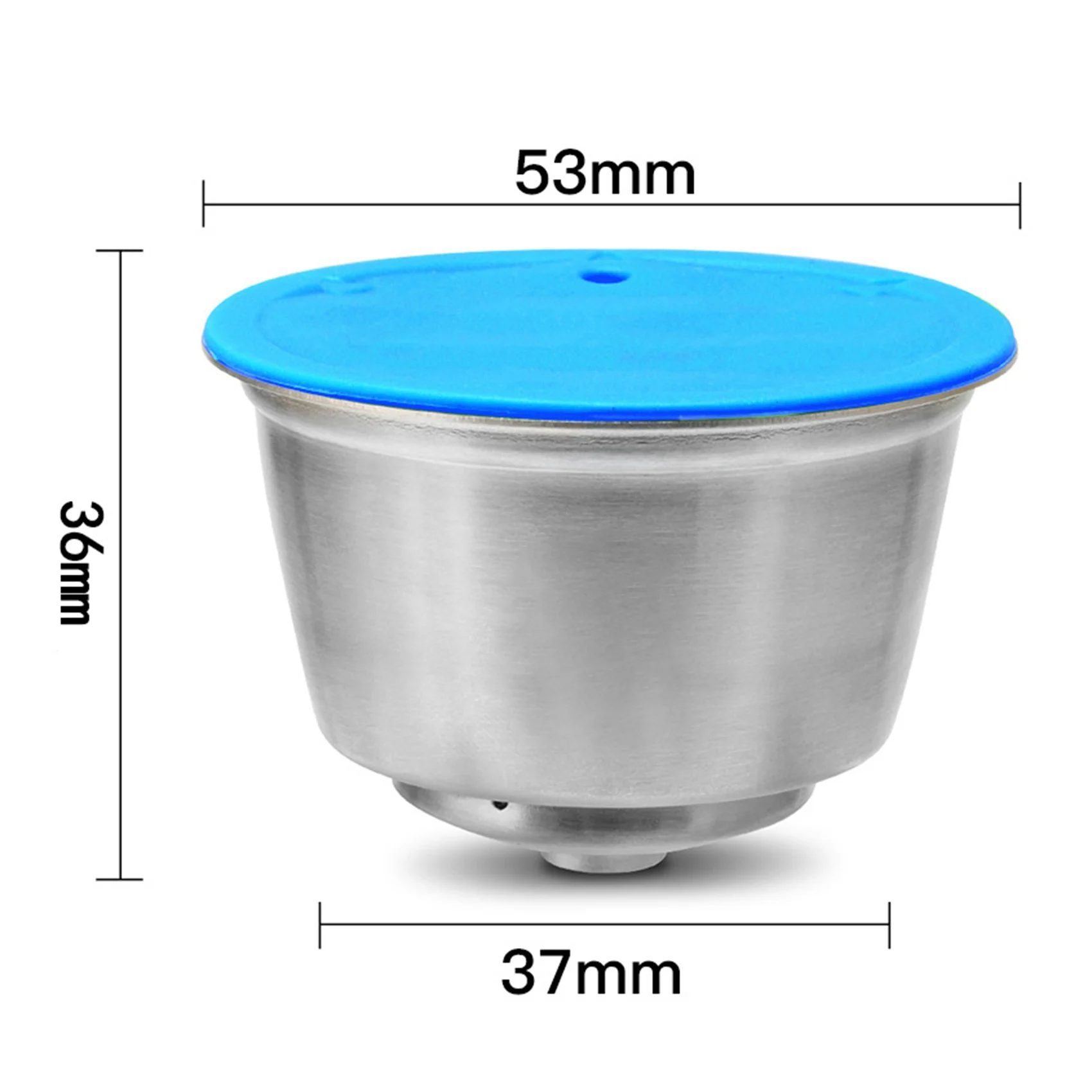 Cápsula reutilizável A76G-2X para Dolce-Gusto, filtro de café em aço inoxidável para conjunto Nescafé/Dolce-Gusto (com colher e escova)