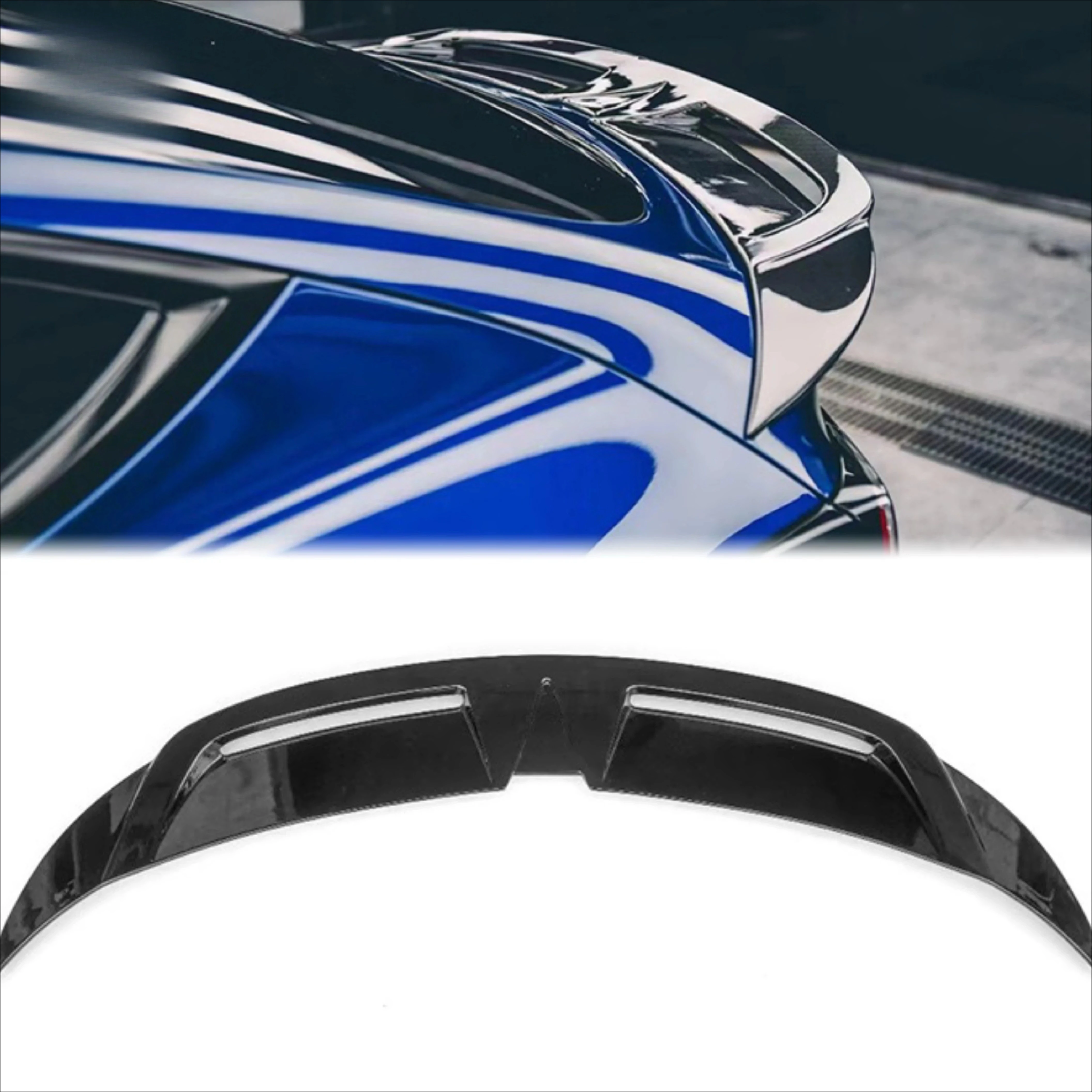 MRD Spoiler for tesl Model Y CMST Style Spoiler Rear Wing Rear Spoiler Carbon Look Carbon Fiber Printing and Black