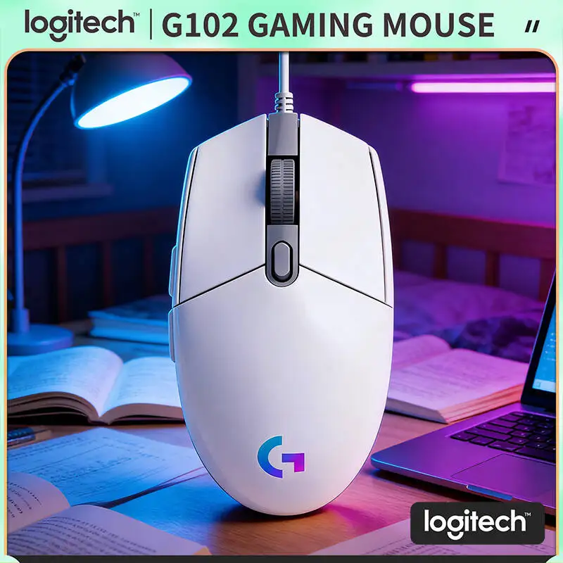 

Logitech G102 Gaming Mouse, 8000 DPI Precision, HERO Sensor Technology, 1000Hz Polling, RGB Lighting for PC Gamers