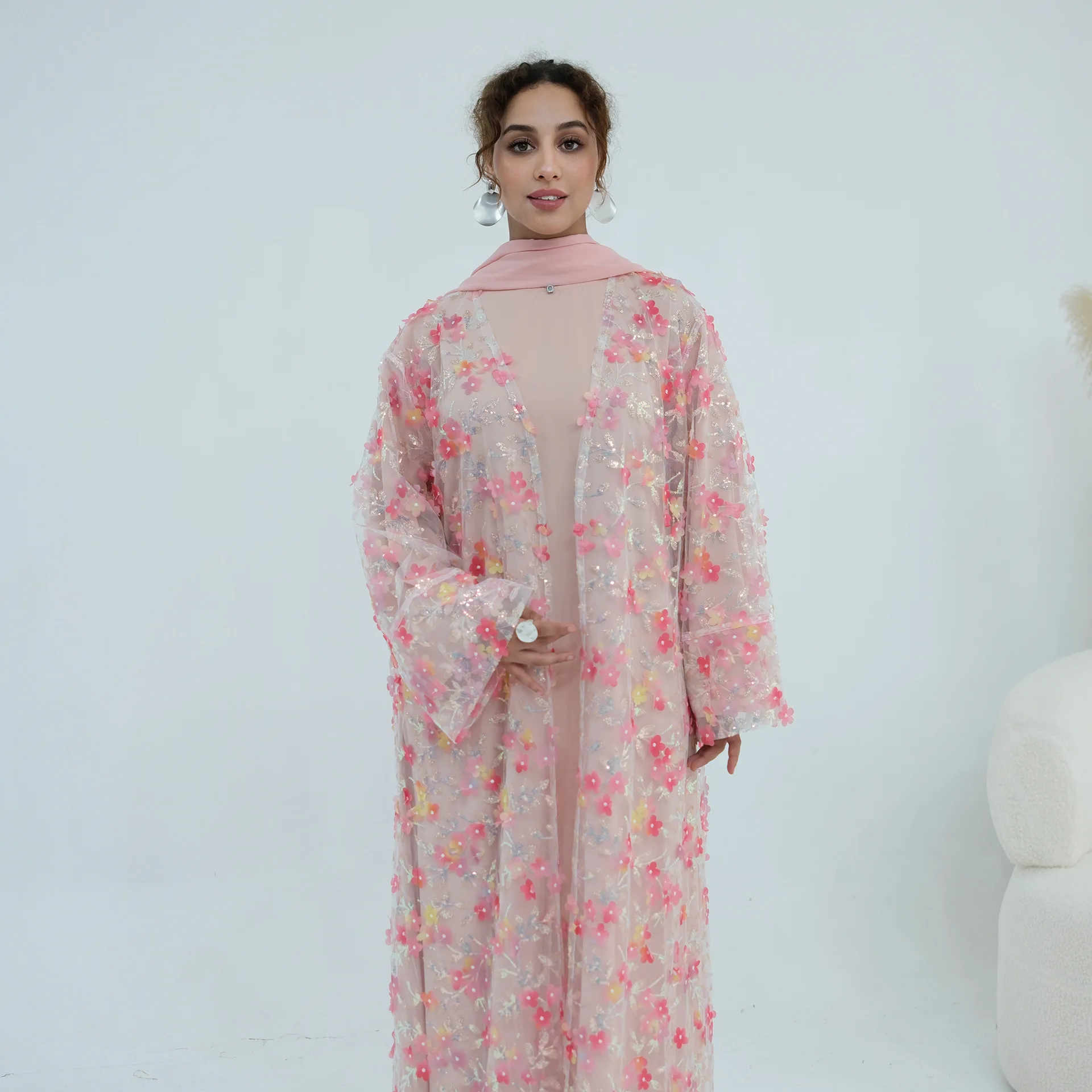 Luxury Abaya Eid Floral Embroi - огляд і ціна Embroidery Kebaya