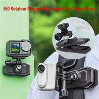 Sunnylife Magnetic Quick Release Mount For Insta360 GO 3s DJI Action 360° Rotation Magnetic Backpack Clip Clamp Mount For GoPro