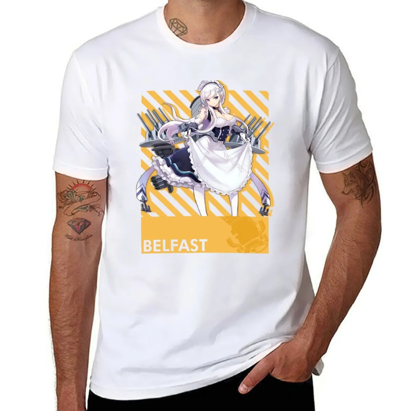 

Belfast - Azur Lane - Typography 5 T-Shirt t shirts designer man t shirts cotton T-Shirt