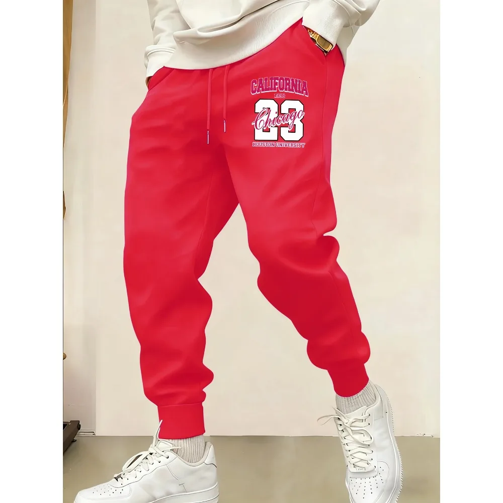 كاليفورنيا جامعة شيكاغو هيوستن يطبع رجل الموضة تنوعا السراويل الرباط الخريف Britches ركض Sweatpants غير رسمية #3