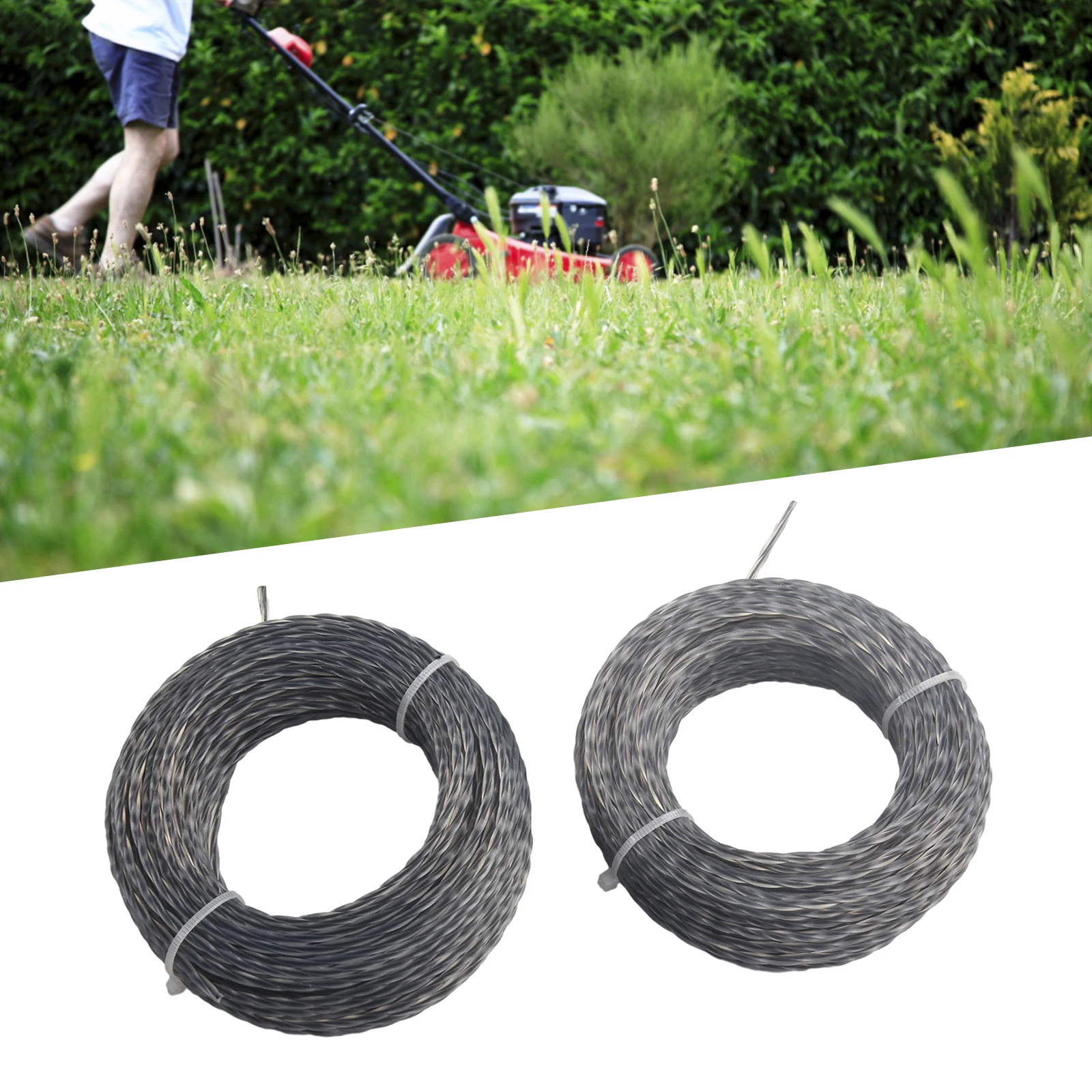 2 Set Reinforced Mower Line 2.0 - 3.0mm*15m (30m) Spools For KOTARBAU Mowing Line Hand-held Electric Trimmers And Brushcutter