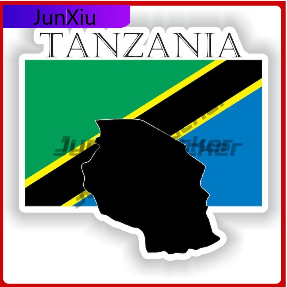 

Tanzania Flag Map Shape Sticker Creative Anti Scratch Exterior Suv Cover Waterproof Uv Decals Bike Accessories Camping Logo Stic