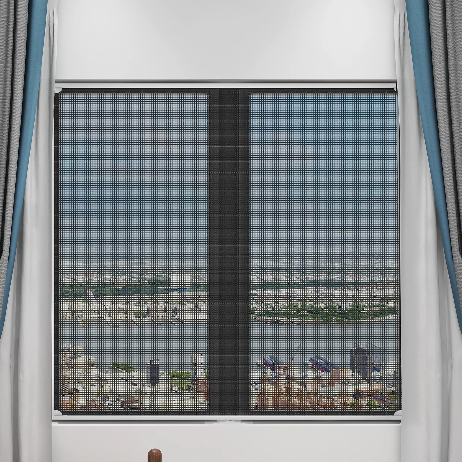 

Magnetic Anti-Mosquito Mesh Detachable Screen Detachable Universal Fit Adhesive Window Mesh Screen House Window Net