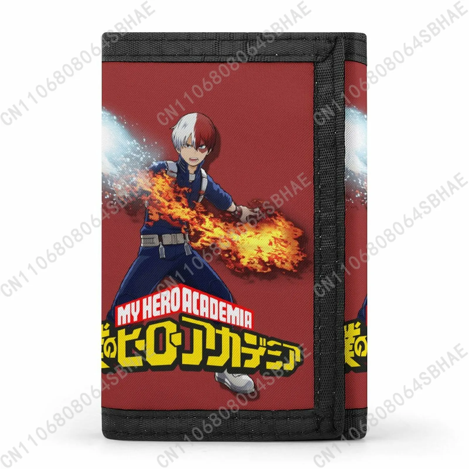

My Hero Academia Shoto Todoroki Trendy Tri Fold Wallet Teenage Girls Boys Slim 3 Fold Card Personalized Pattern Purse School