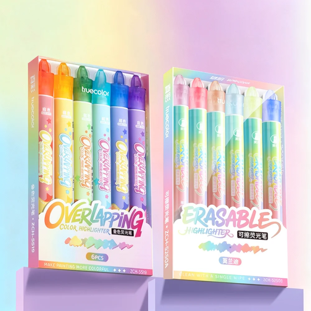 Мягкие цветные стираемые марке – обзор и цена Pastel Highlighter Set Double Ended