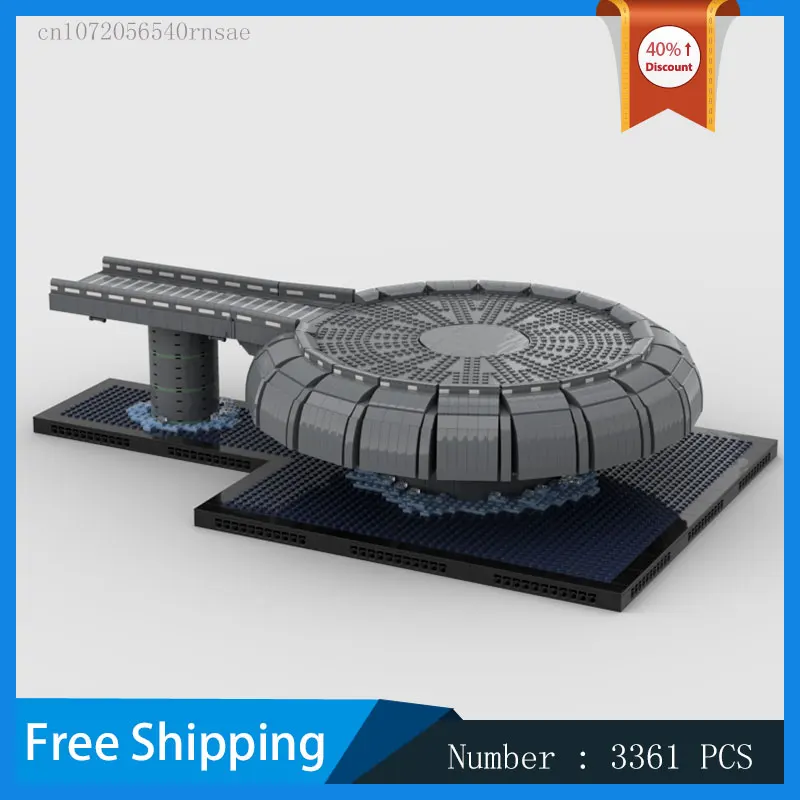 Moc Bouwsteen Ruimte Schip Shuttle Landing Platform Diy Bricks Modulaire Model Monteren Speelgoed Film Scène Kinderen Verjaardagscadeautjes