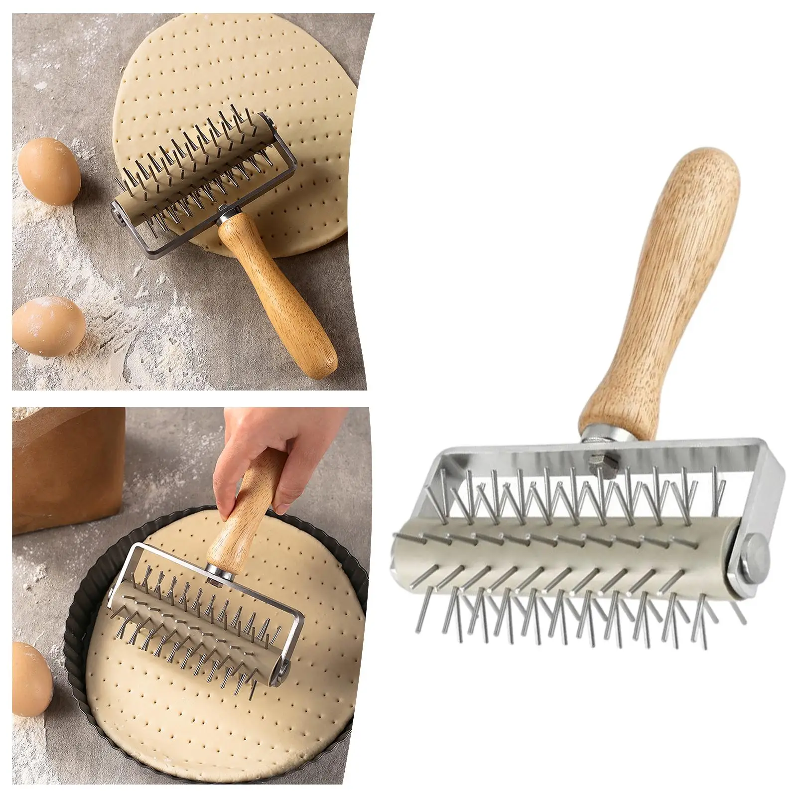 الفولاذ المقاوم للصدأ البيتزا الأسطوانة دوكر عجلة ثقب لكمة للخبز لتقوم بها بنفسك الخبز #3