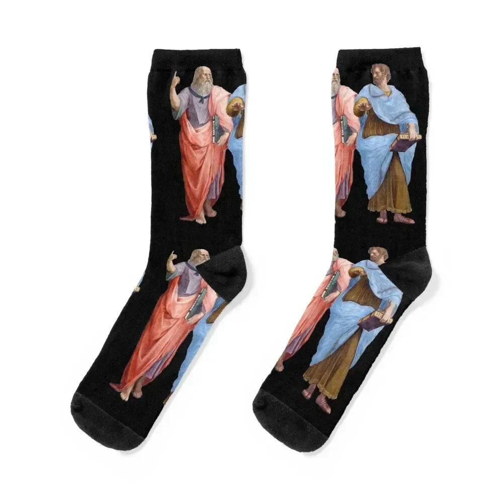 

Plato and Aristotle Socks winter cool custom Heating sock Socks Men Women's