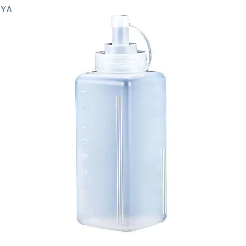 【Y】600/800/1000ML Squeeze Sauce Bottles Condiment Dispenser Large Mouth Dustproof Kitchen Seasoning Salad Sauce Olive Oil Bottle