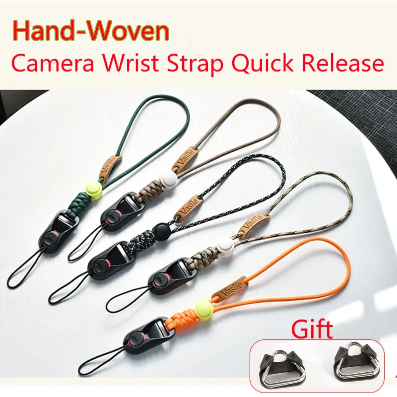 Hand-Woven Camera Quick Release Wrist Stap Anti-lost Rope for Sony Canon M200 M6 M50 Nikon Z9 Leica Fuji XT5 SLR Phone Car Key