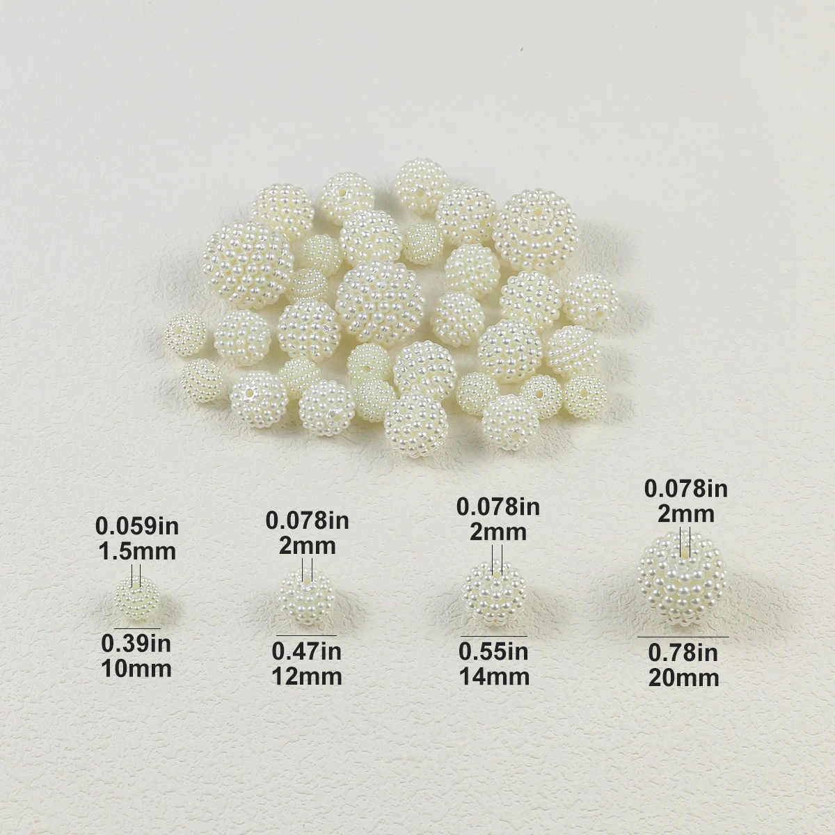 10-20mm Acrylic ABS Bayberry Beads with Free Crystal Thread Handmade DIY Jewelry Making Beads Loose Beads Bracelet Accessories