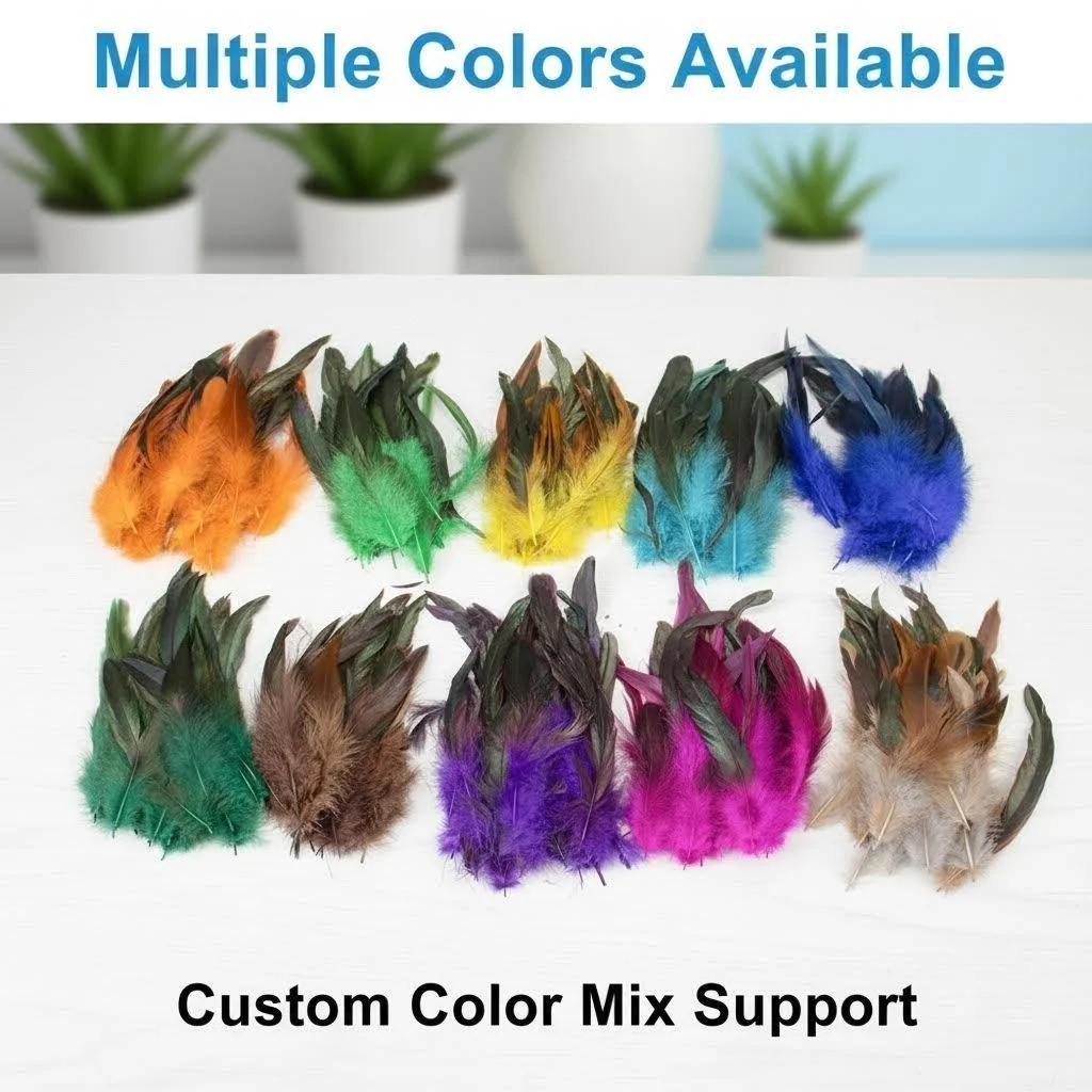 

50/100/200/500pcs Natural Color Cock Feathers Pheasant Rooster Feather for DIY Crafts Making Jewelry Party Clothes Accessories