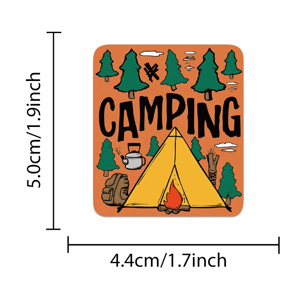 50/100 stücke Cartoon Camping Aufkleber Aufkleber Für Telefon Laptop Sammelalbum Gepäck Kühlschrank DIY Graffiti Ästhetische Aufkleber – Detail 15