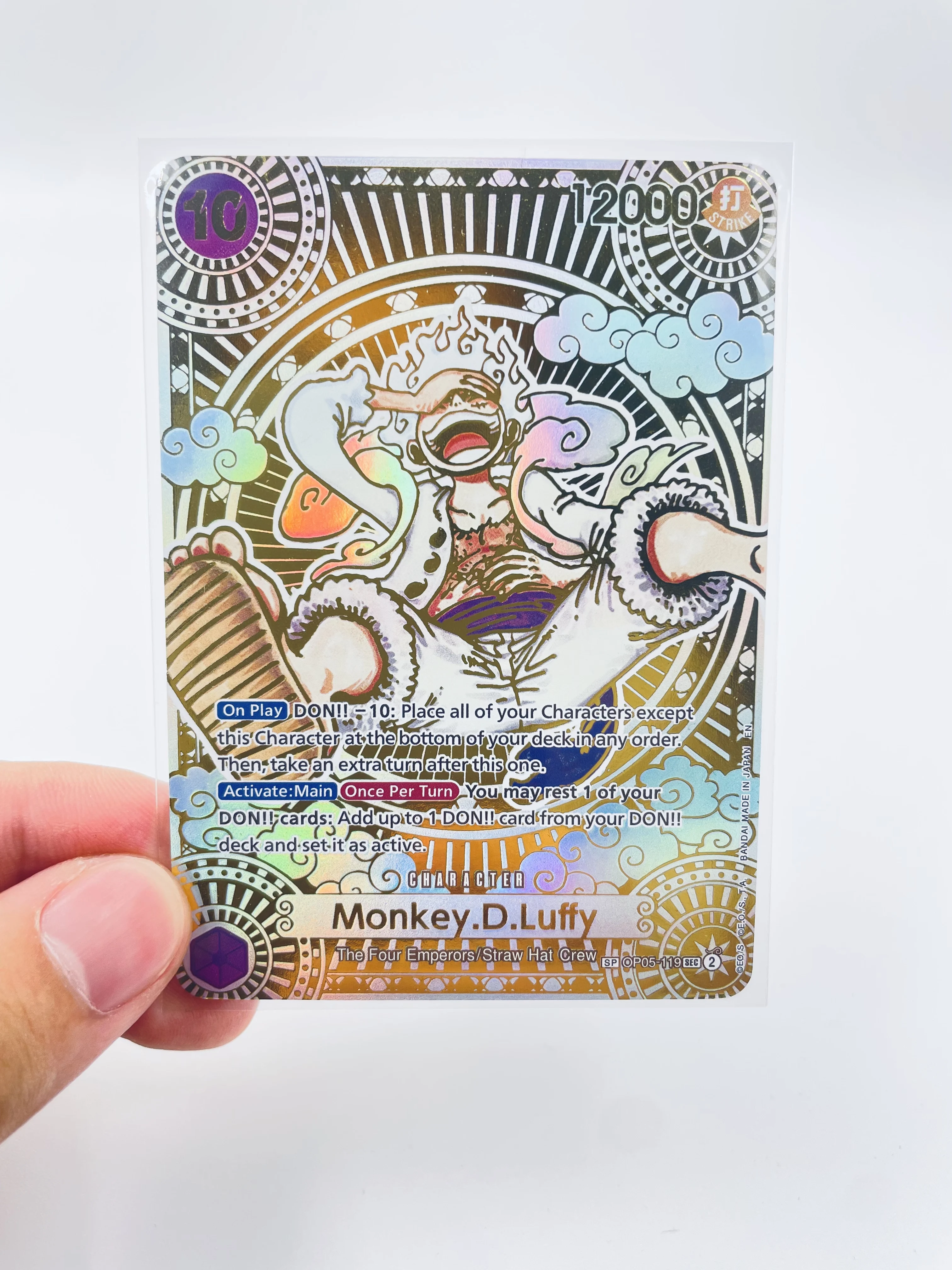 One Piece Luffy Gear 5 SP Gold Card