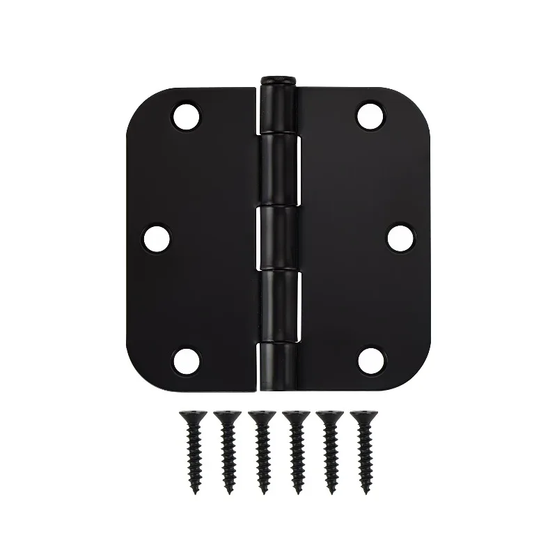 Black Steel Squeak-Free Door Hinge