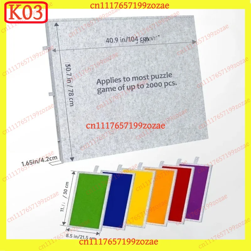 k03 2000 Pieces Felt Puzzle Board Foldable Sorting Mat with 6 Drawers Storage Organizer Table Jigsaw Puzzle Accessories