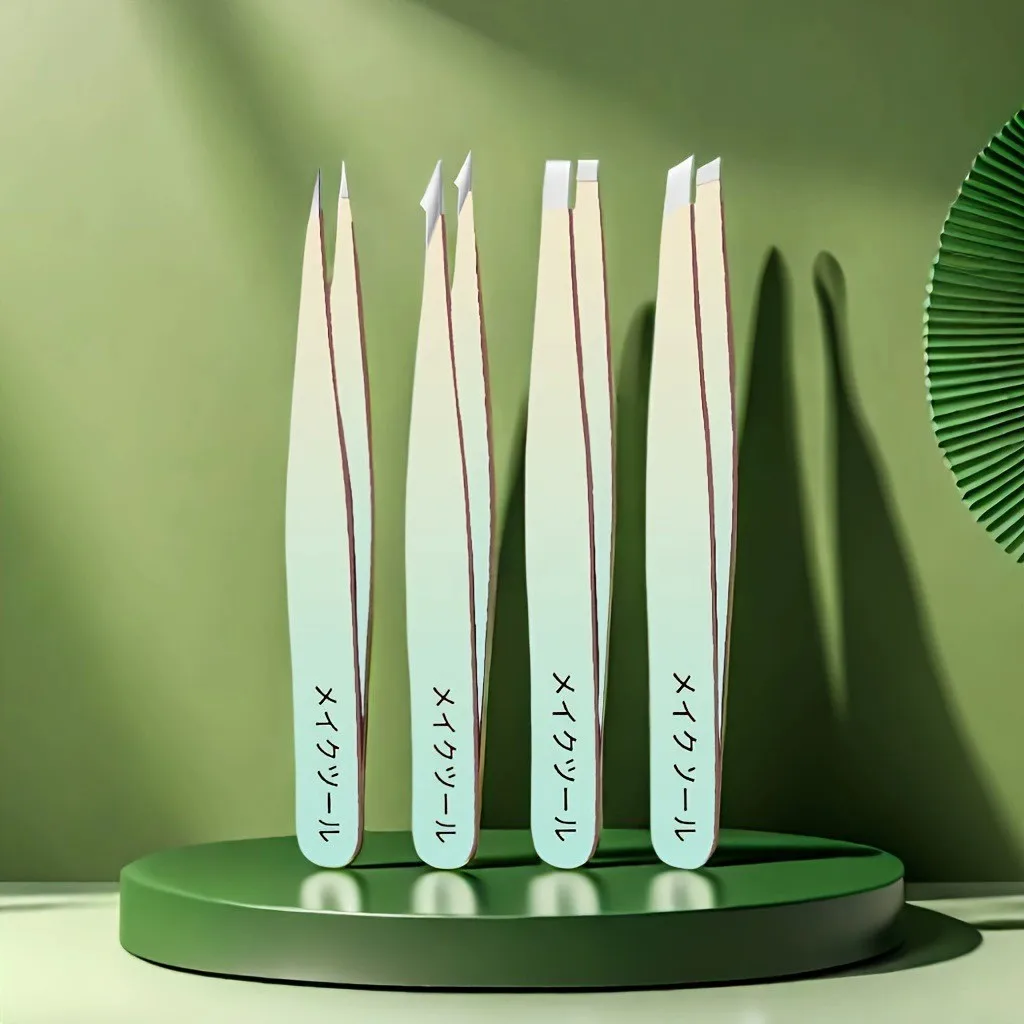 4-teiliges professionelles Augenbrauen-Haarentfernungs-Pinzetten-Set, perfekt für eine sehr mühelose und entspannte Entfernung – Detail 7