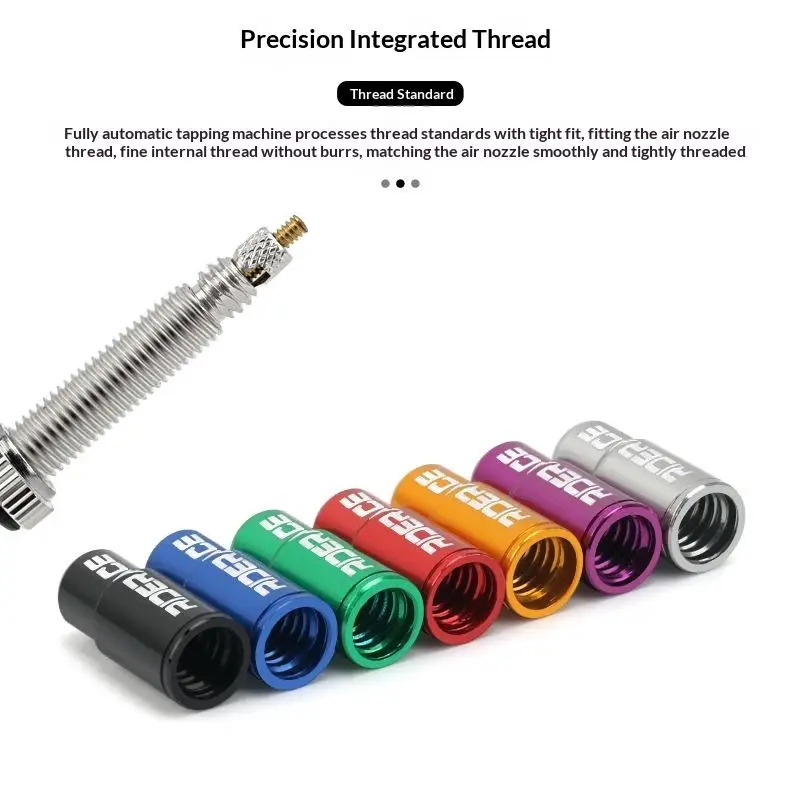 10Pcs Lightweight Aluminum Alloy Bicycle Tire Valve Caps Dustproof Road Bike Tube Tyre Gas Nozzle Covers for Presta FV