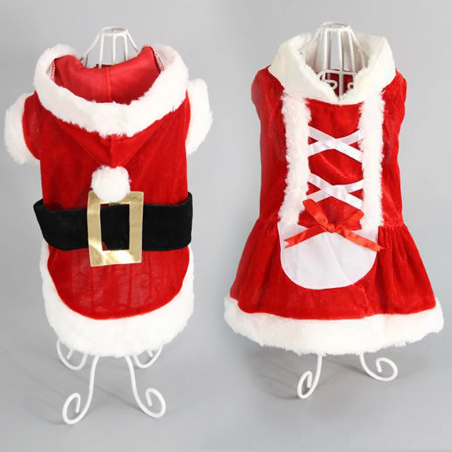 

Red Pet Dog Christmas Transformations Santa Claus Clothing Classic Dog Pet Christmas Coat