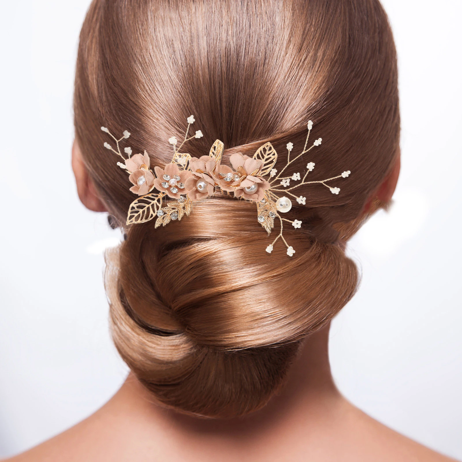 

4 Pcs Hair Comb Set Accessories for Women Pink Accessory Clips Wedding Combs Wrist Miss