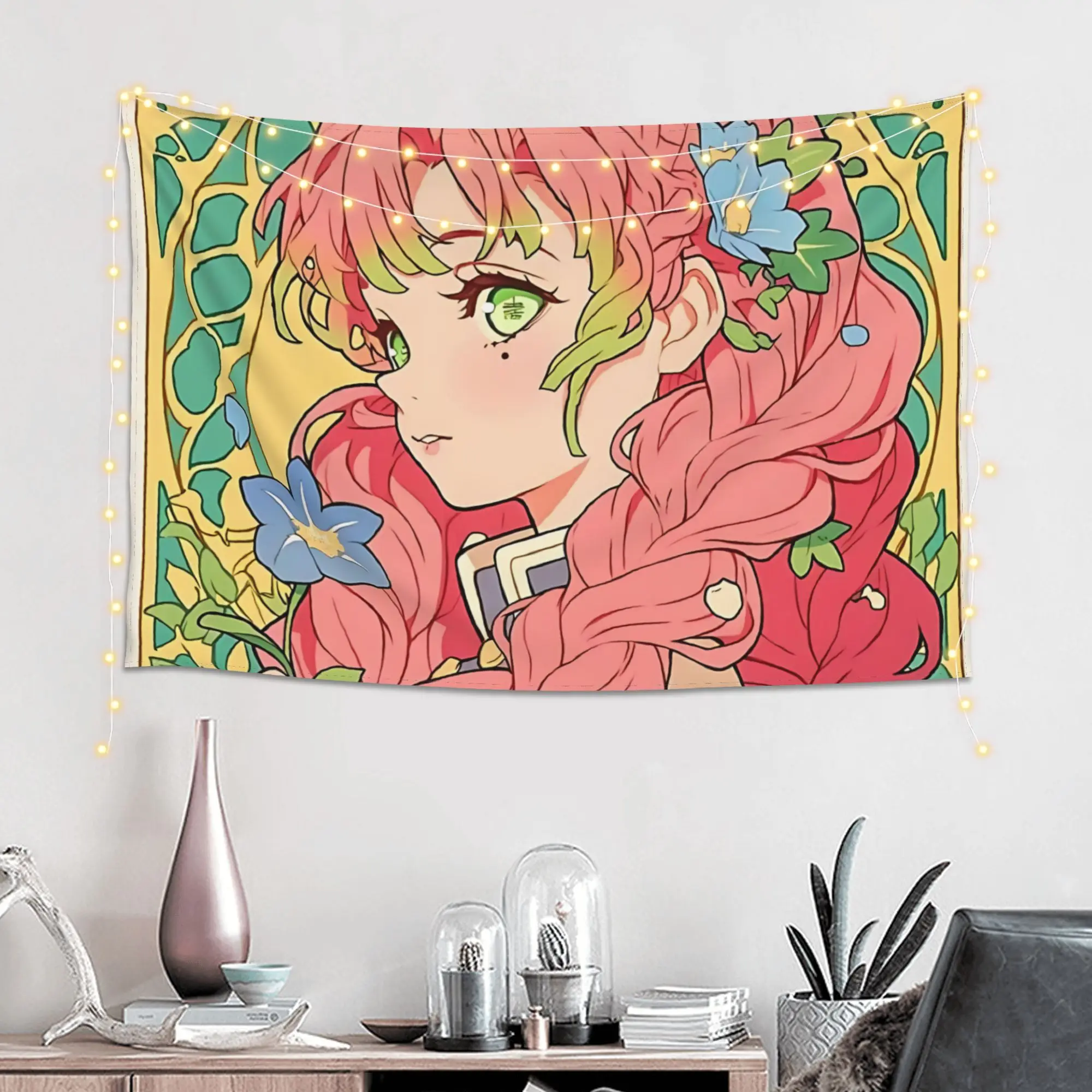 Cutecore Christmas Demon Slayer Tapestry Bedroom Decoration  Wall Hanging Blanket Tapestry Cool Stuff For Room