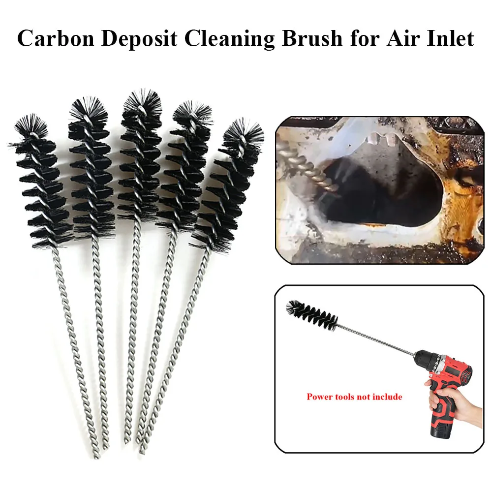 5pcs Cleaning Brush for Air Door Carbon Deposit, Automobile Engine Air Inlet Cleaning Tool Combustion Chamber Cylinder Cleaning