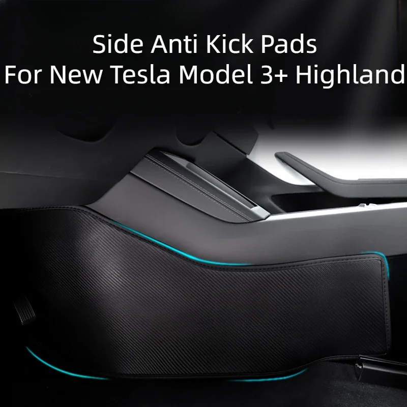 For New Tesla Model 3+ Highland 2024 Central Control Side Anti Kick Pads Center Console Protective Mat Cover Car Accessories