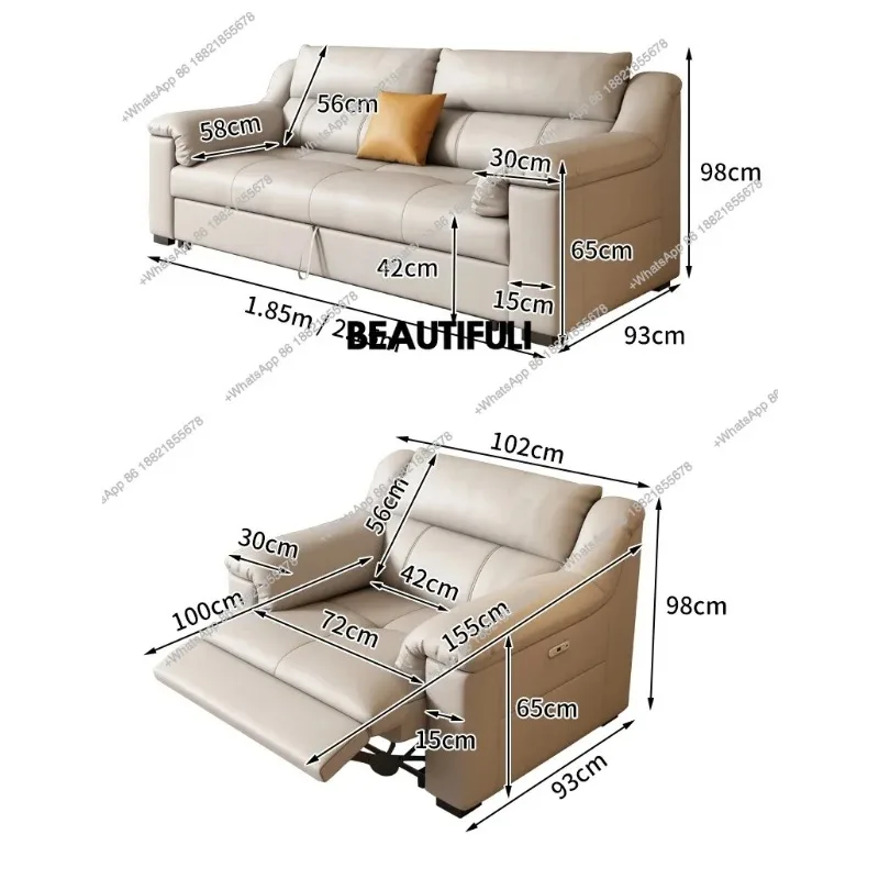 E182 Back Support Living Room Sofa European Electric Luxury Recliner Living Room Sofas Puffs Lazy Divano Adhd Home Furniture