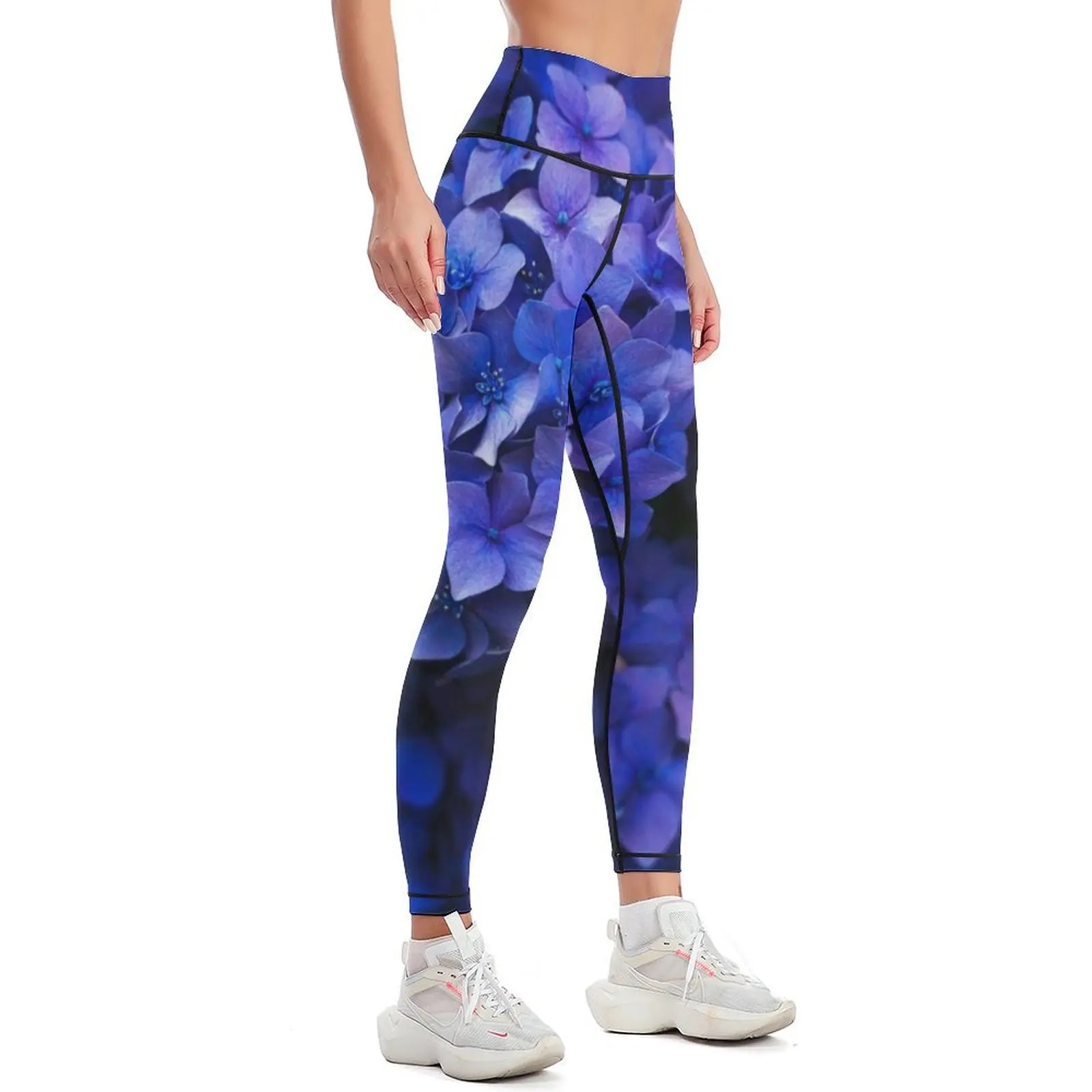 Purple Hydrangea Flower Blossoms Leggings joggers for Women's fitness Women's push up sporty woman push up Womens Leggings