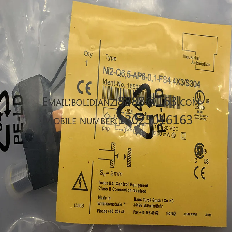 

Новый датчик приближения NI2-Q6.5-AP6-0.1 NI2-Q6.5-AP6-0.1-FS4.4X3/S304 в наличии