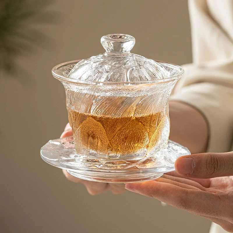 Creative Cocktail Glasses Cups With Lid Japanese Style Kung Fu Glass Tea Cup Cold Brew Wine Glass Set Bar Kitchen Tools