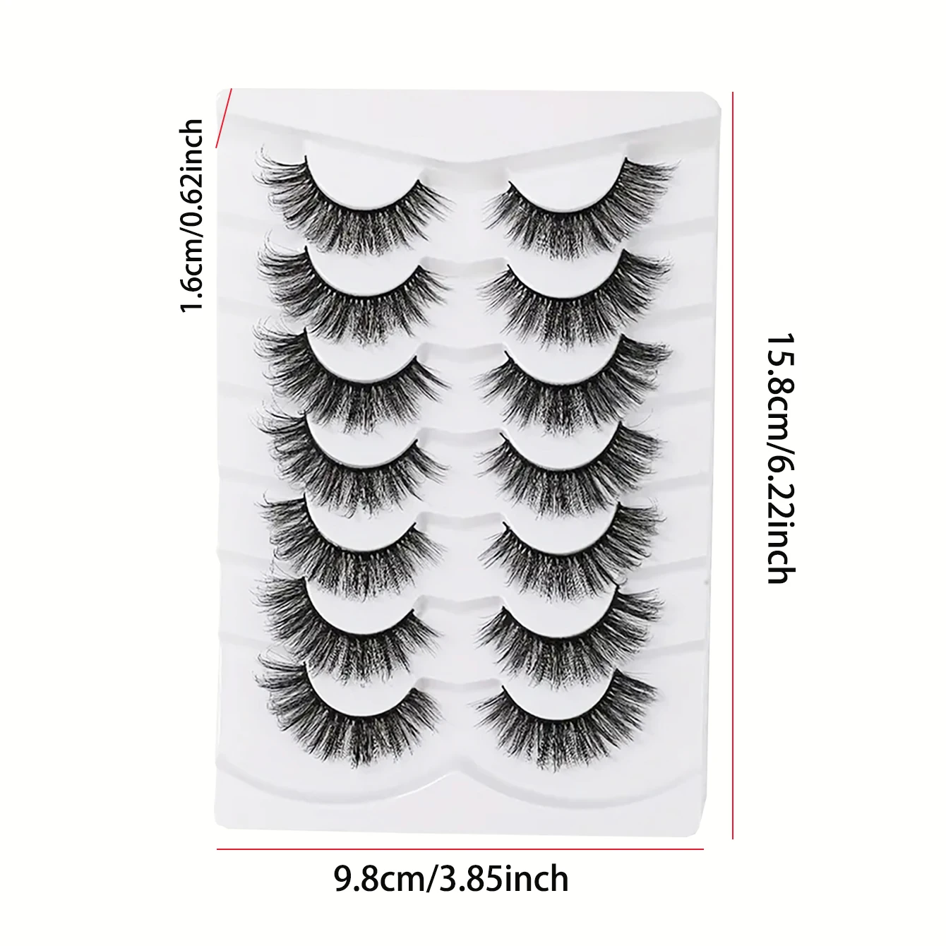 7 paar mango natuurlijke uitstraling pluizige 3D streep valse wimpers ultralicht, D-roll wimperverlengingseffect