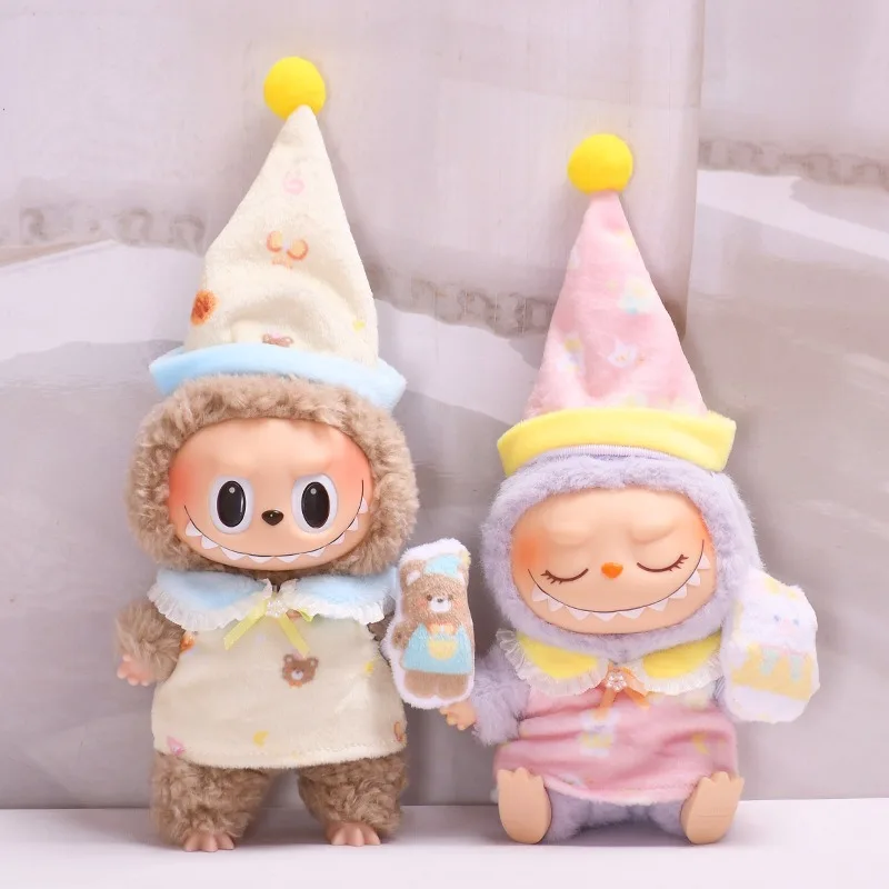 Labubu Cute Doll Clothing Set 1/2 Generations Labubu Pajamas Accessories DIY Removable Equipment Clothes Fashion Holiday Gifts