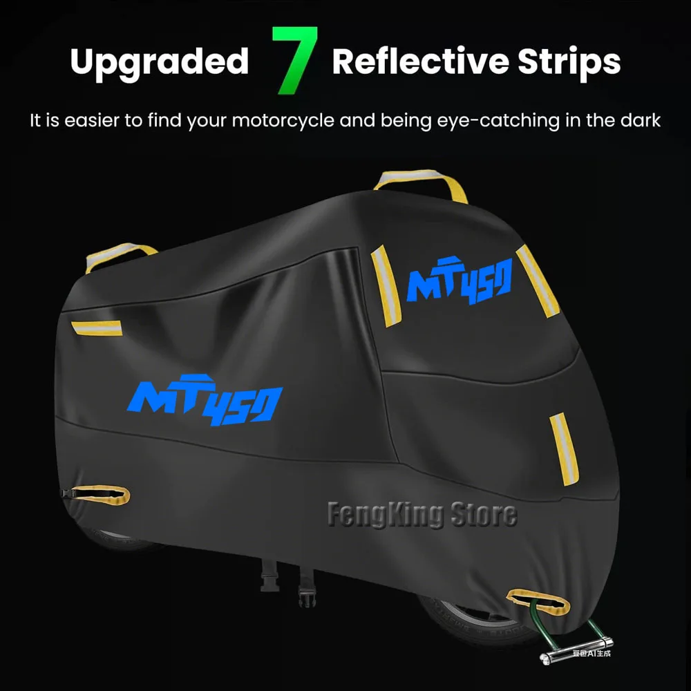 For  CFMOTO 450 MT CFMOTO 450 MT  Motorcycle Cover UV Protective Dustproof Snowproof Outdoors Rain Waterproof Cover