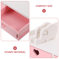 Wooden Computer Monitor Stand with 3 Drawers Laptop Riser Holder Desktop Shelf for Office Bedroom Multiple Styles Storage Rack