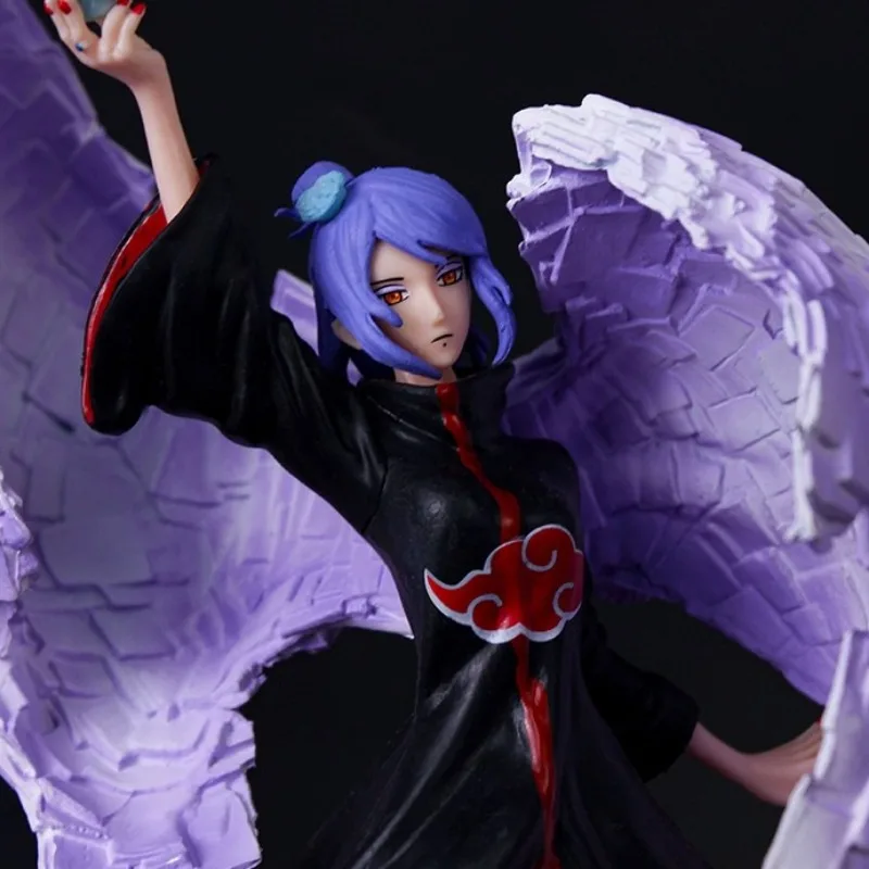 37cm Akatsuki Konan NARUTO Animation Peripherals PVC Model Large Statue Ornaments Figure Cool Craft Toy Gift for Kid Collection