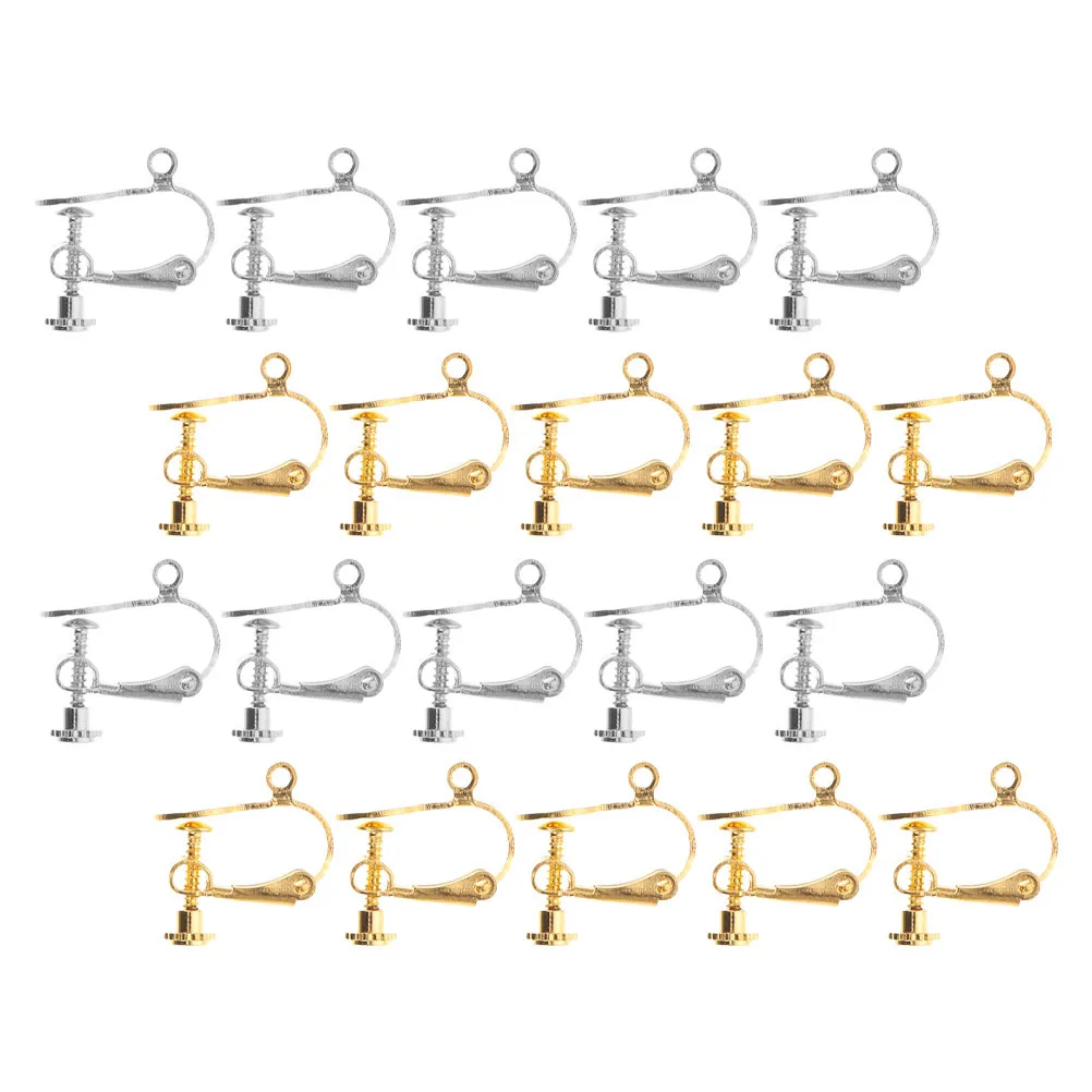 

20Pcs Clip on Earring Converters Premium Copper Earring Clips for DIY Jewelry Making No Piercing Required Lightweight