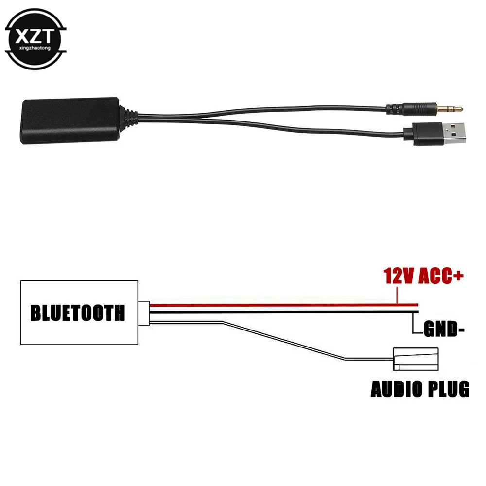 Adaptador de áudio para BMW, Aux-In, cabo AUX, Bluetooth 5.0, receptor de áudio, USB, 3.5mm Jack, BMW E90, E91, E92, E93