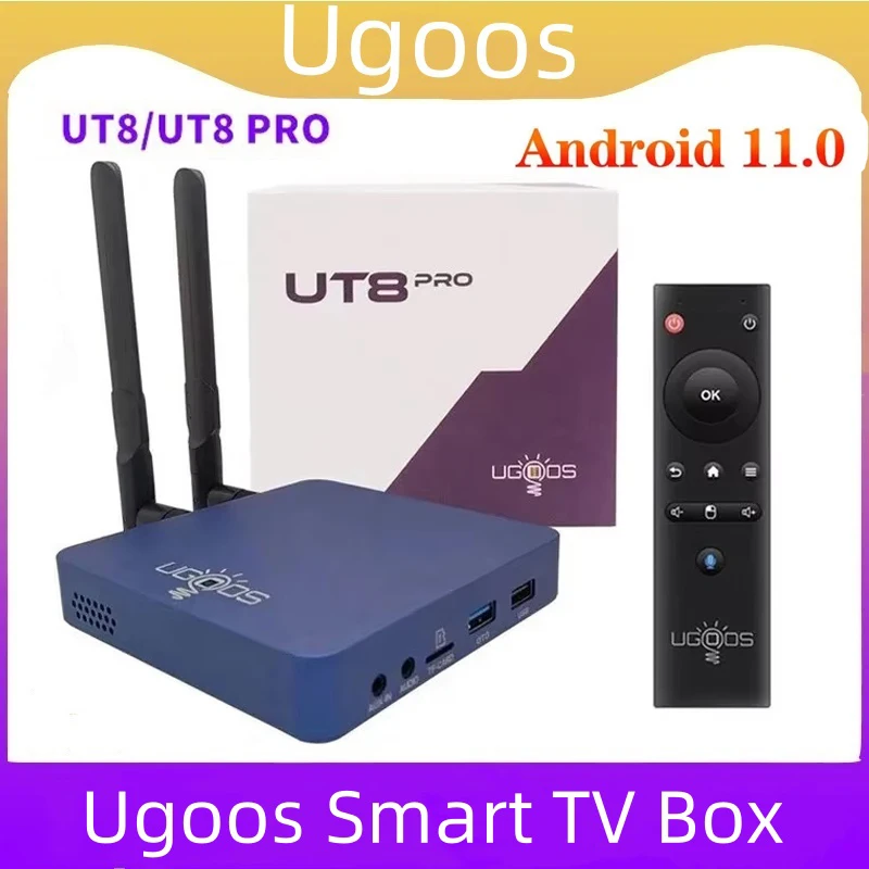 UGOOS UT8 PRO Smart TV BOX Android 11.0 DDR4 8GB RAM 64GB ROM RK3568 WiFi6 Media Player BT Voice Remote UT8 4G 32G Set Top Box