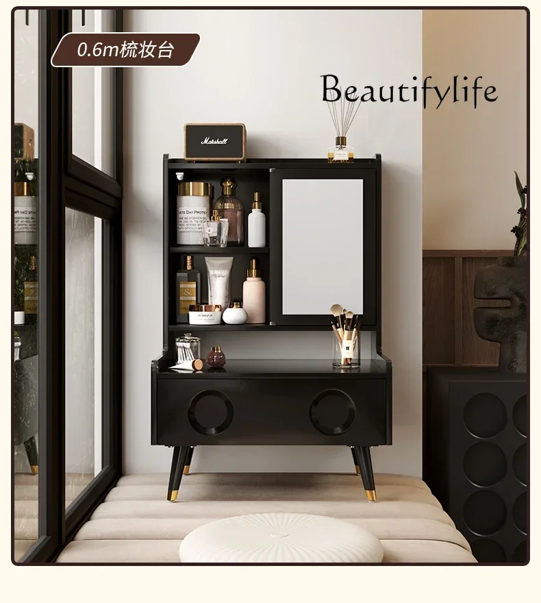 French solid wood bay window dresser bedroom small apartment and balcony tatami American mini makeup table