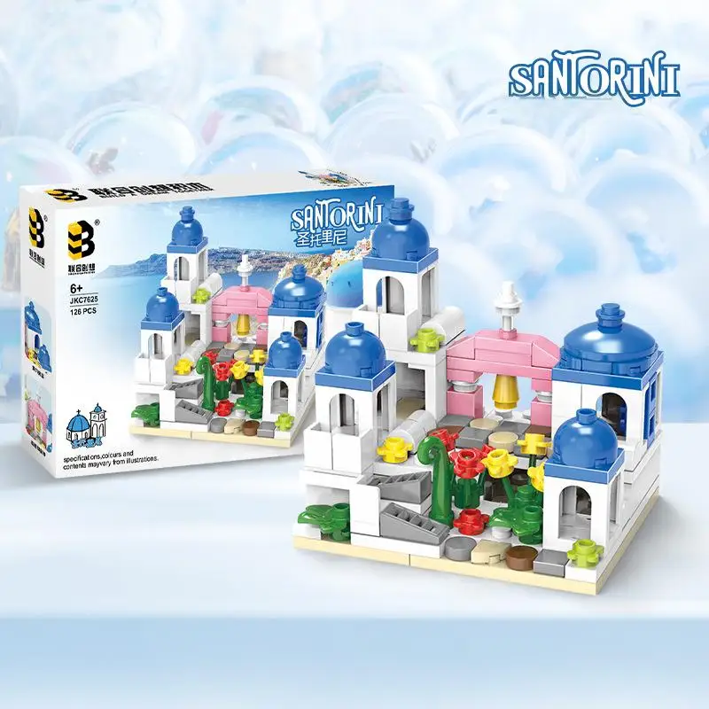 

OUZEY Santorini Castle Building Blocks Set, 14+ 3D Puzzle DIY Creative Educational STEM Toy Gift for Teen Girls and Adults