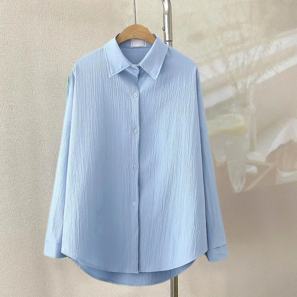 

Summer Long-Sleeved Shirt Women Fashion High-Quality Korean Casual Solid Color Shirts Women New Loose Blouse Female T-Shirt Top