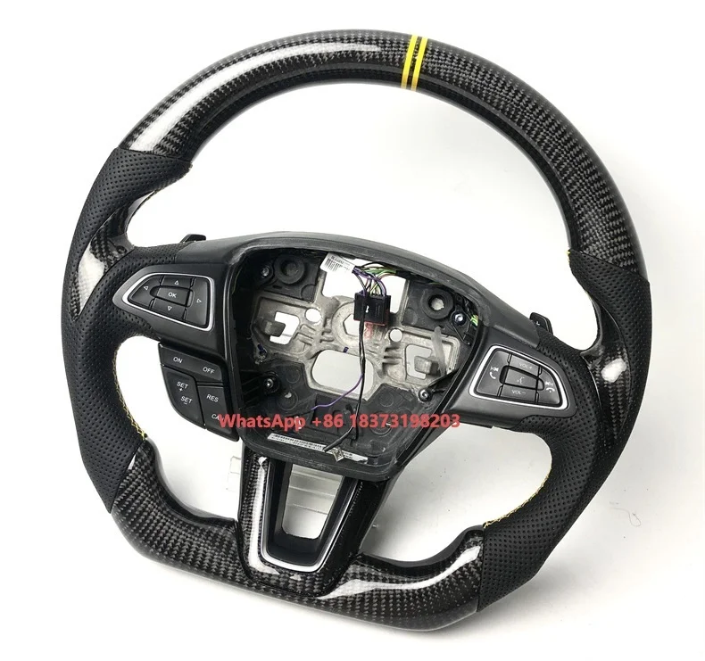 

2015-2019 for Focus ST RS Carbon Fiber Steering Wheel Automotive Interior for Focus RS ST Model Cars