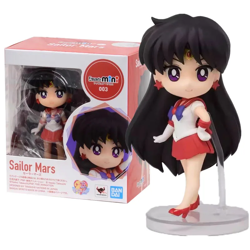 

Bandai Figuarts mini Original Sailor Mars Sailor Moon Assembly Model kit Action Figure Toys For Kids Collectible Gift